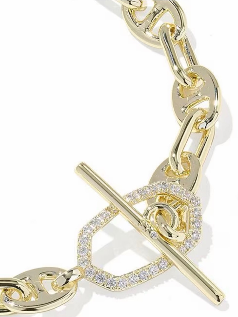 NWT ✨Kendra Scott Polished Gold Chain Toggle Bracelet - Picture 4 of 4